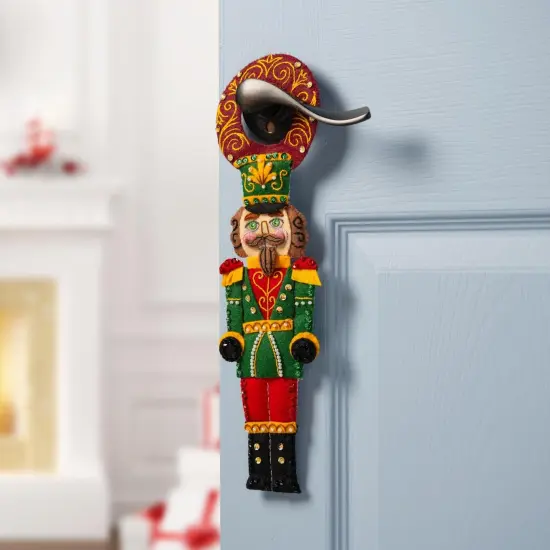 Bucilla Felt Door Hanger Applique Kit Set Of 2-Nutcracker Duo {3}