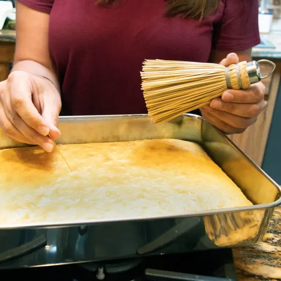 Unique Decorative and Functional Straw Broom Poke Cake Tester Baking Accessory {7}