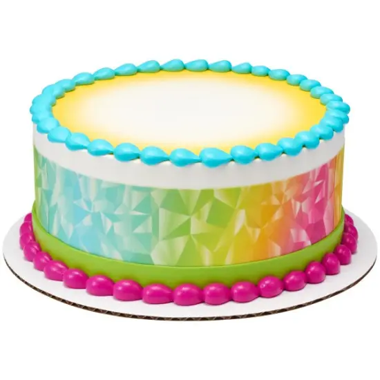 Rainbow Prism Edible Cake Topper Image Strips {1}