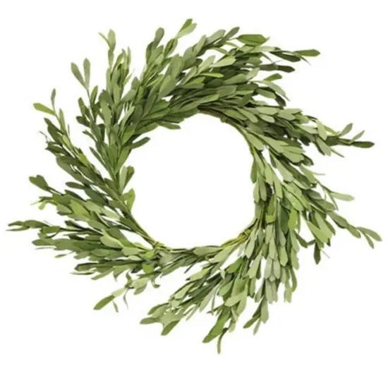 Foamy Willow Leaves Wreath 24" {1}