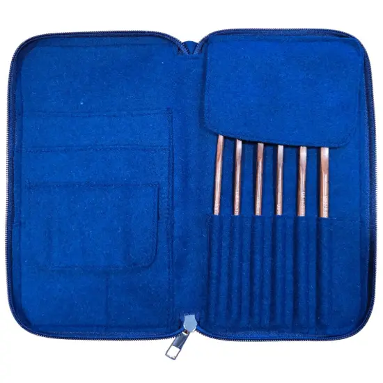 My Two Ladies | Crochet Hook Set | Rosewood | Sizes E, F, G, 7, H, I | w/custom case {2}