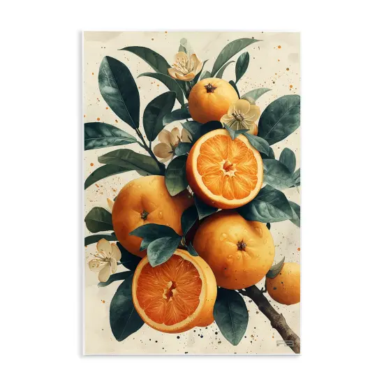Stupell Industries Vibrant Citrus Branch Wall Plaque Art Design by RB {1}