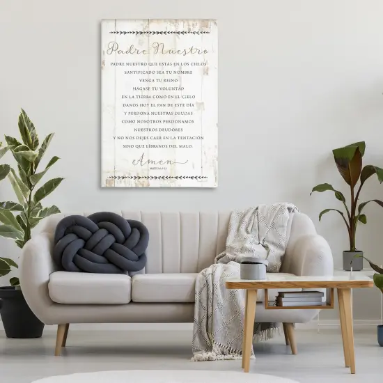Stupell Industries Padre Nuestro Oraci&oacute;n Canvas Wall Art {2}