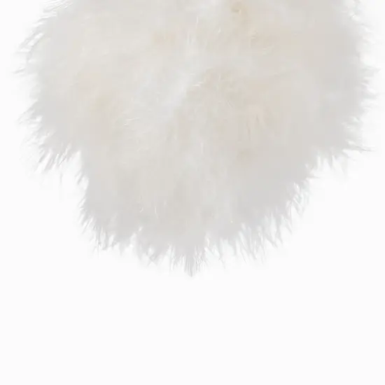 Northlight Wispy Feather Christmas Ball Ornament - 6" - White {5}