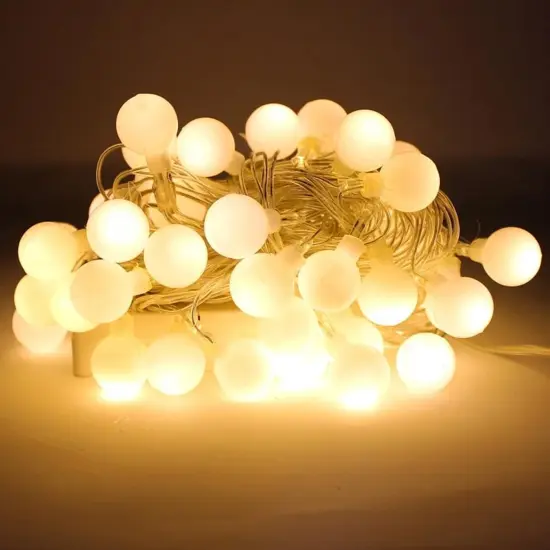 100 LED String Light Bulb w connector Warm White Warm white {1}