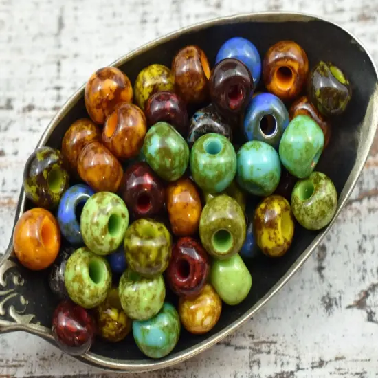 50G Mixed Picasso Czech 2/0 Seed Beads - Czech Glass Seed Beads {3}