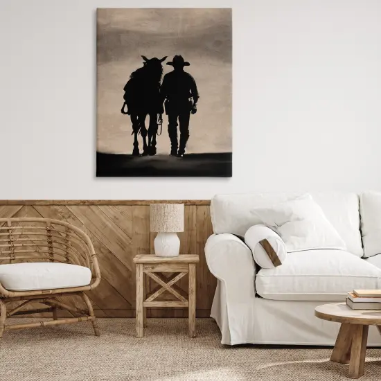 Stupell Industries Best Friends Horse & Cowboy Canvas Wall Art Design by Kim Allen {2}