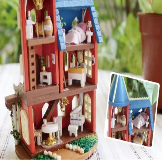 Miniature Wizardi Roombox Kit - Alice Wonderland Dollhouse Kit {3}