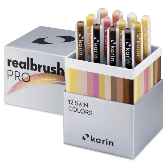 Karin Realbrush Pro Markers - Skin Colors, Set of 12 {1}