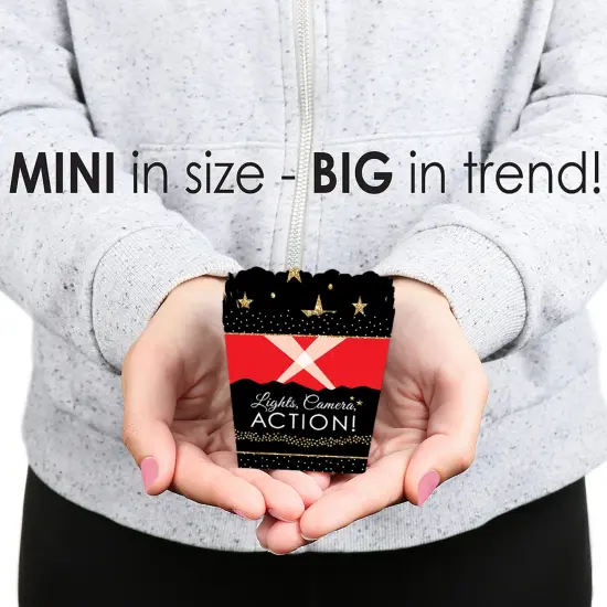 Big Dot of Happiness Red Carpet - Party Mini Favor Boxes - Movie Night Party Treat Candy Boxes - Set of 12 {6}
