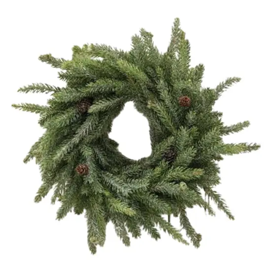 Frosted White Spruce Wreath 18" {1}