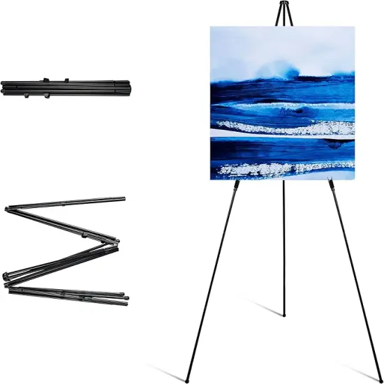 ARTIFY 63" Instant Display Sign Easel Stand, Tripod for Wedding Sign, Posters, Paintings,Canvas and Poster Board, Portable Display Stand for Home School Supplies、Shop and Various Ceremonies, 2 Pack {5}