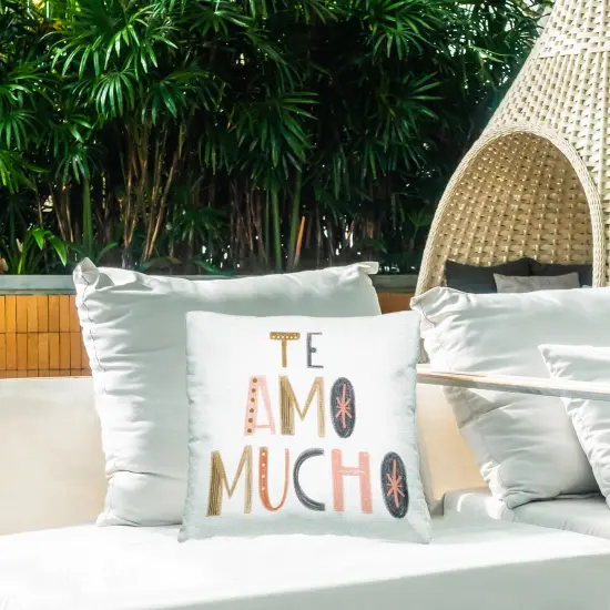 Stupell Industries Te Amo Mucho Creativo Outdoor Printed Pillow {2}