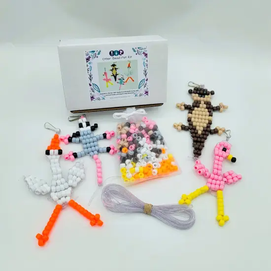 Ink and Trinket Kids Otter Bead Animals, Pony Bead Crafts {1}
