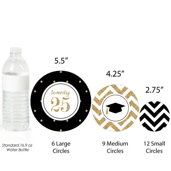 Big Dot of Happiness 2025 Gold Graduation Party Giant Circle Confetti - Party Decorations - Large Confetti 27 Count {4}