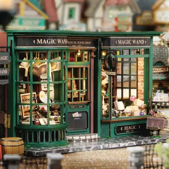 Miniature Wizardi Roombox Kit - Magical Wand Shop Dollhouse Kit {4}