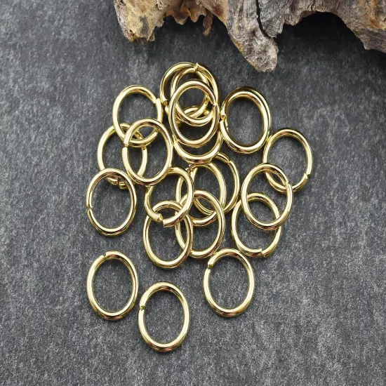 24k Gold Plated Open Jump Rings {5}