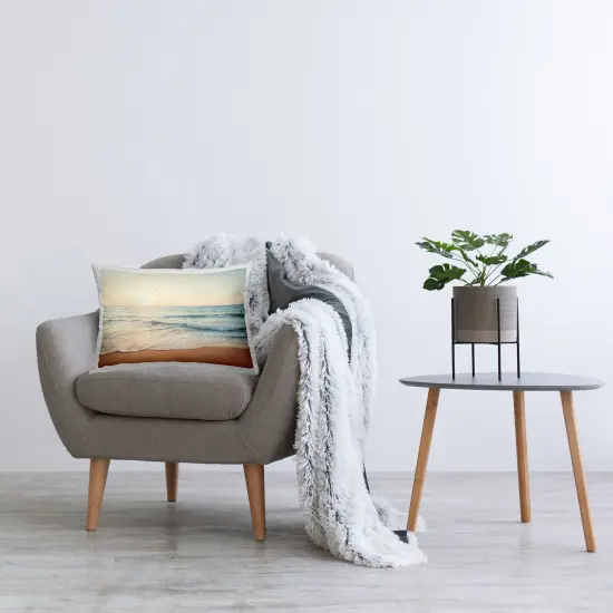 Rolling Tide Beach Decorative Printed Throw Pillow Design by Nataly White, 14 x 7 x 20 {2}