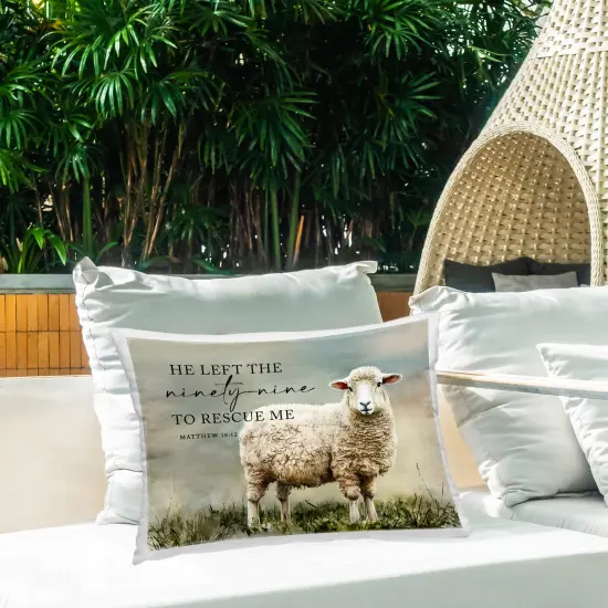 Left The Ninety Nine Proverb Outdoor Printed Pillow Design by Molly Mattin, 14 x 7 x 20 {2}