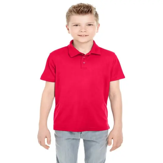 UltraClub&reg; Youth Cool & Dry Mesh Piqu&eacute; Polo {3}