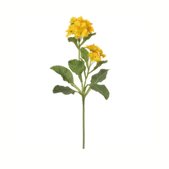 24" Artificial Yellow Primrose Spray | Lifelike Faux Floral Stem for Arrangements {1}
