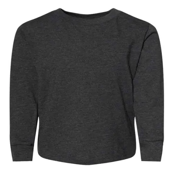 BELLA + CANVAS&reg; Toddler Jersey Crewneck Long Sleeve T-Shirt Dark grey heather {2}