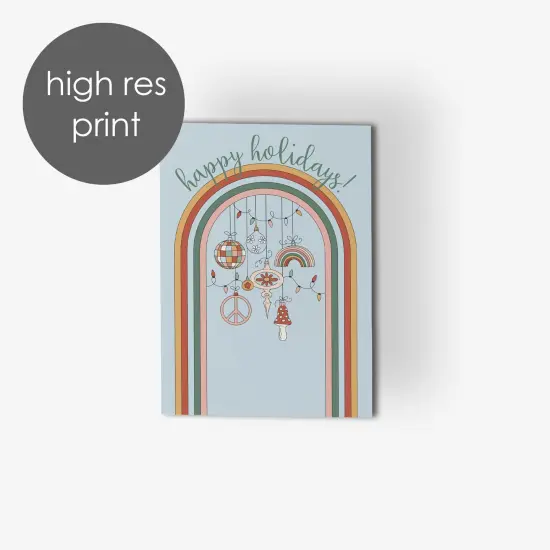 Boho Christmas Greeting Cards Boxed Set &ndash; 24 Holiday Notecards Featuring Peaceful and Retro Designs, Perfect for Sending Stylish and Unique Festive Wishes {2}