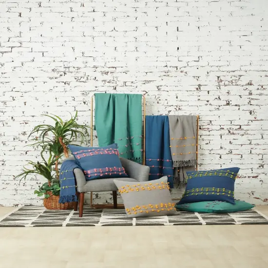 Tabb Boulder Ochre 50" x 60" Throw Blanket {3}