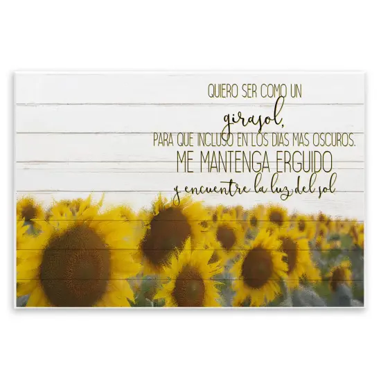 Stupell Industries Quiero Ser Como un Girasol Wall Plaque Art {1}