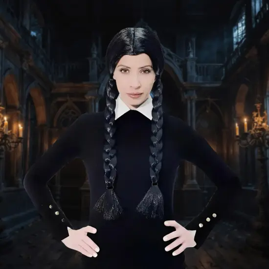 Gothic Girl Adult Costume Wig {4}