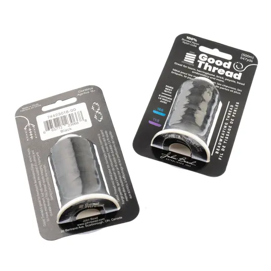 Good Thread Black Beadweaving Nylon Thread, 547yds {4}