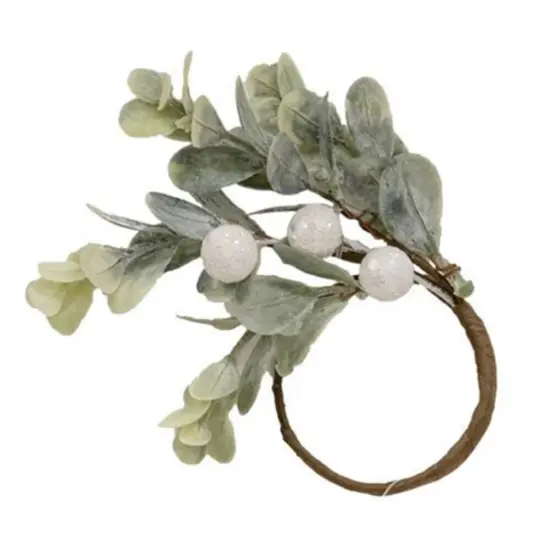 Holiday Ombre Boxwood & Berry Napkin Ring {1}