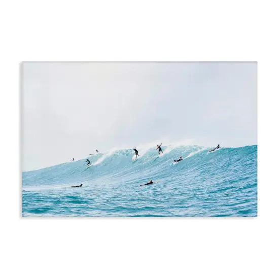 Stupell Industries Blue Wave Surfers Canvas Wall Art Design by Sisi and Seb {1}