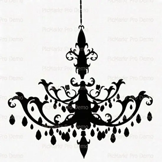 1/4 Sheet Cake - Chandelier - Edible Cake or Cupcake Topper - D9947 {1}