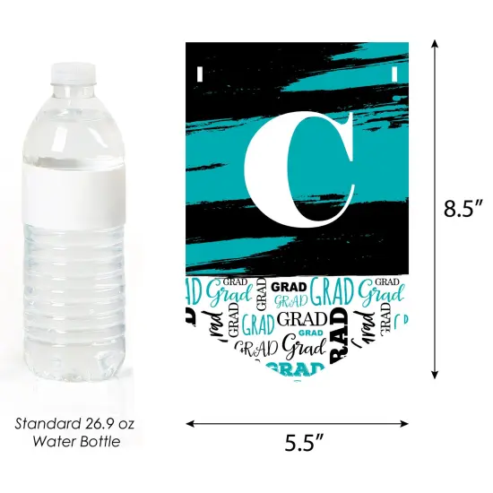 Big Dot of Happiness Teal Graduation Bunting Banner - Party Decorations - Congrats Grad 2025 {4}