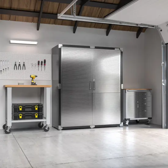 Seville Classics UltraHD Rolling Workstation, 36" W x 24" D x 37.5" H Graphite {9}