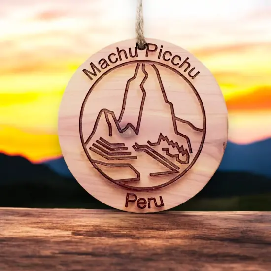 Machu Picchu Peru - Cedar Ornament {5}