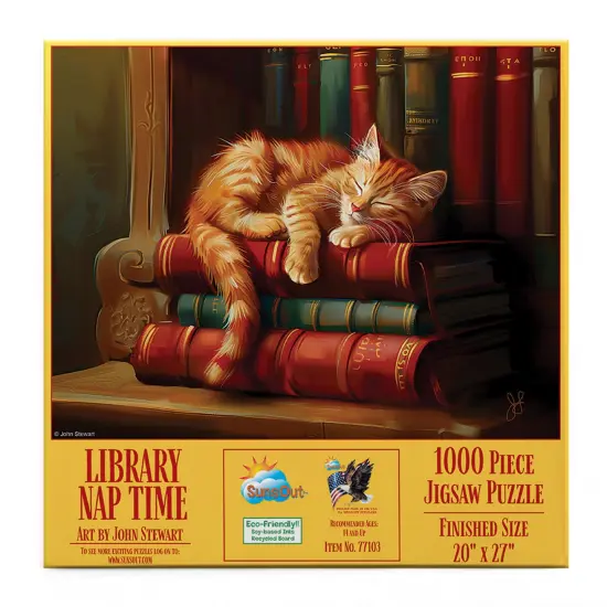 Sunsout Library Nap 1000 pc Jigsaw Puzzle 77103 {4}