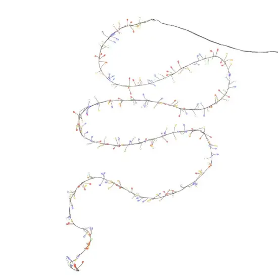 Kurt Adler 300-Light Multicolored Superbright LED Cluster Light Set {2}