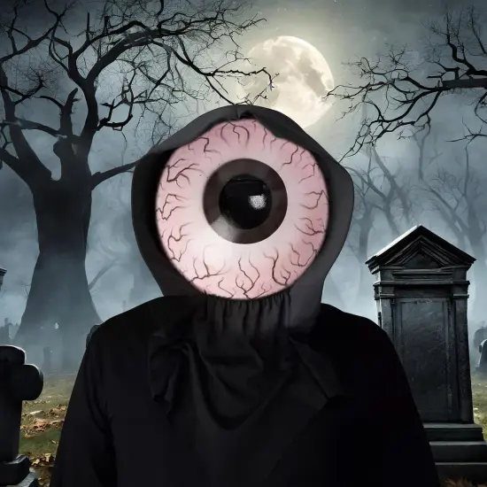 Blue Optic Nerve Light-Up Adult Costume Mask {4}