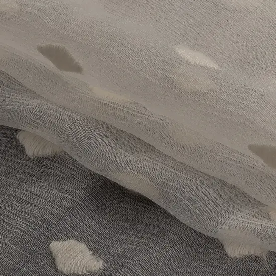 1 Yard Pristine Embroidered Diamonds Crinkled Silk Chiffon Fabric, 50 Inches Wide {3}