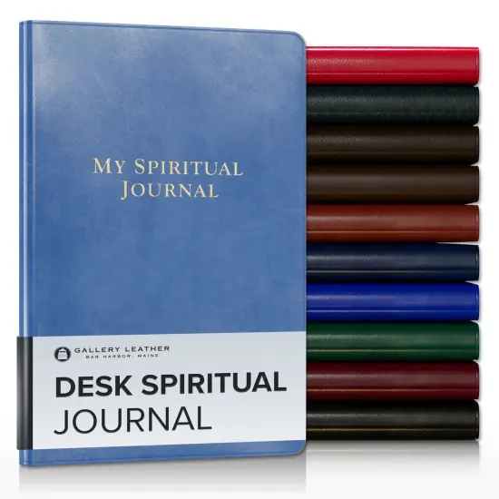 Gallery Leather Desk Spiritual Journal - 8"x5.5" Acadia Hydrangea {1}