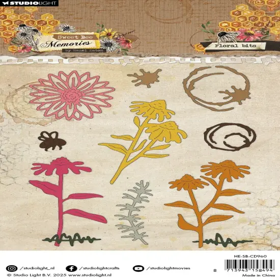 Hazel Eaton Sweet Bee Memories Collection Cutting Dies-Nr. 960 Floral Bits {2}