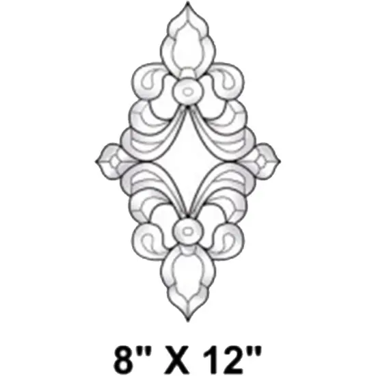 8" x 12" Exquisite Clear Glass Bevel Cluster EC602 {2}