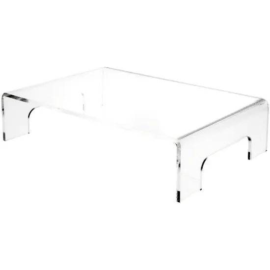 Plymor Clear Acrylic Display Riser with Tray Handles, 5" H x 21" W x 14" D (3/8" thick) {1}