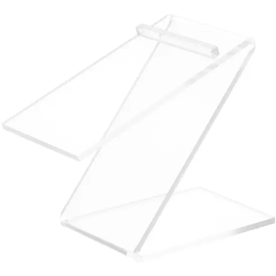 Plymor Clear Acrylic Elevated Heel "Z" Shoe Display Riser, 3" W x 6.25" D x 5.25" H {1}