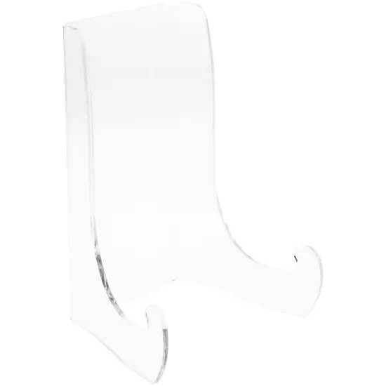 Plymor Clear Acrylic Flat Back Easel With Shallow Support Ledges, 12" H x 8.25" W x 6.75" D {1}