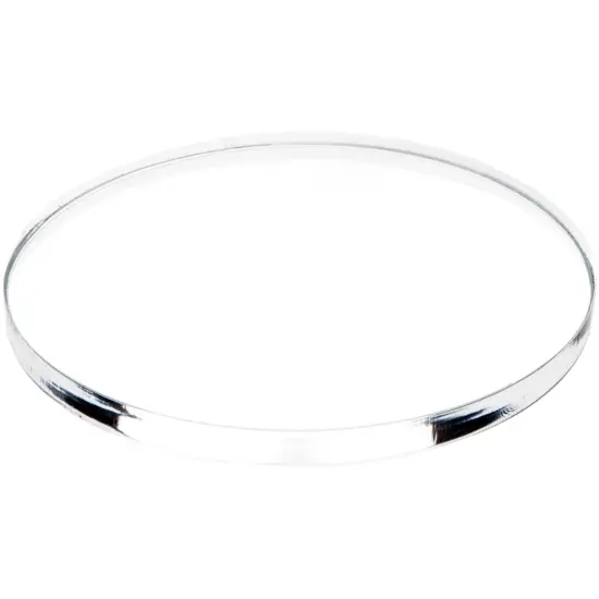 Plymor Clear Acrylic Round Standard-Edge Display Base, 3" W x 3" D x 0.25" H {1}