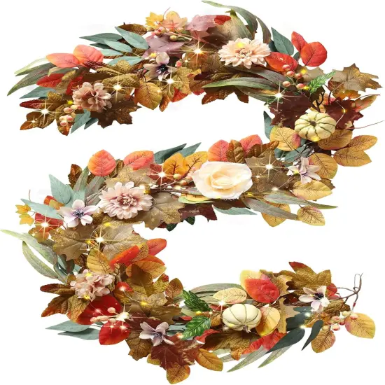 Fall Garland with Lights {1}