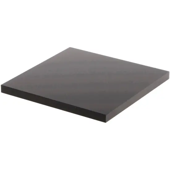 Plymor Black Square Acrylic Display Base, 5" W x 5" D x 0.375" H {1}